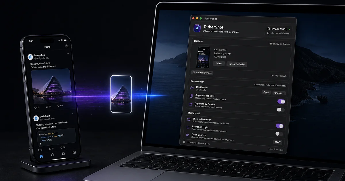 TetherShot app preview