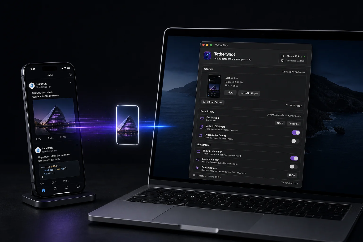 TetherShot product preview