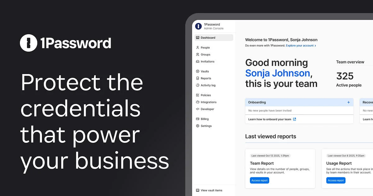 1Password app preview