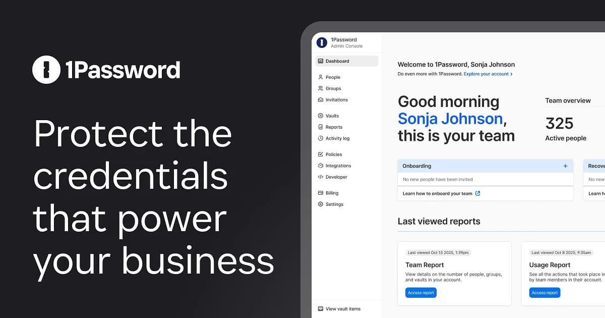 1Password product preview