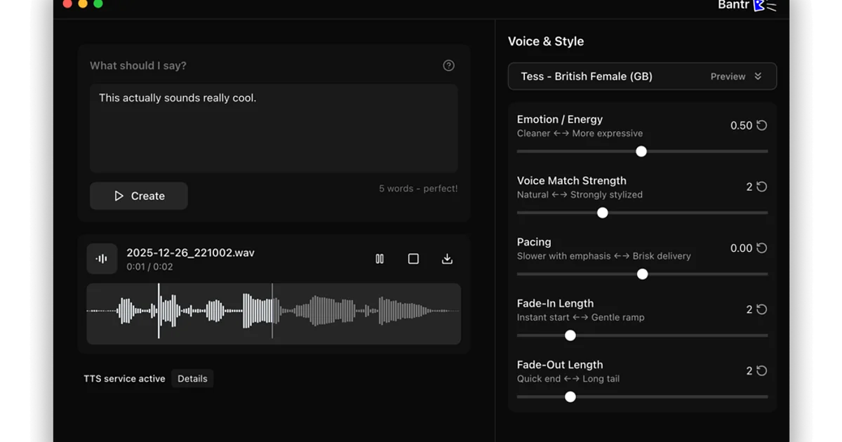 Bantr app preview