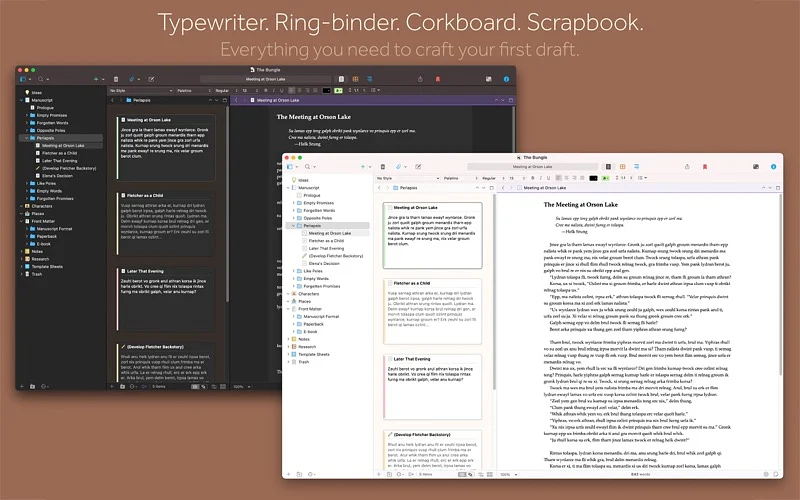 Scrivener product preview