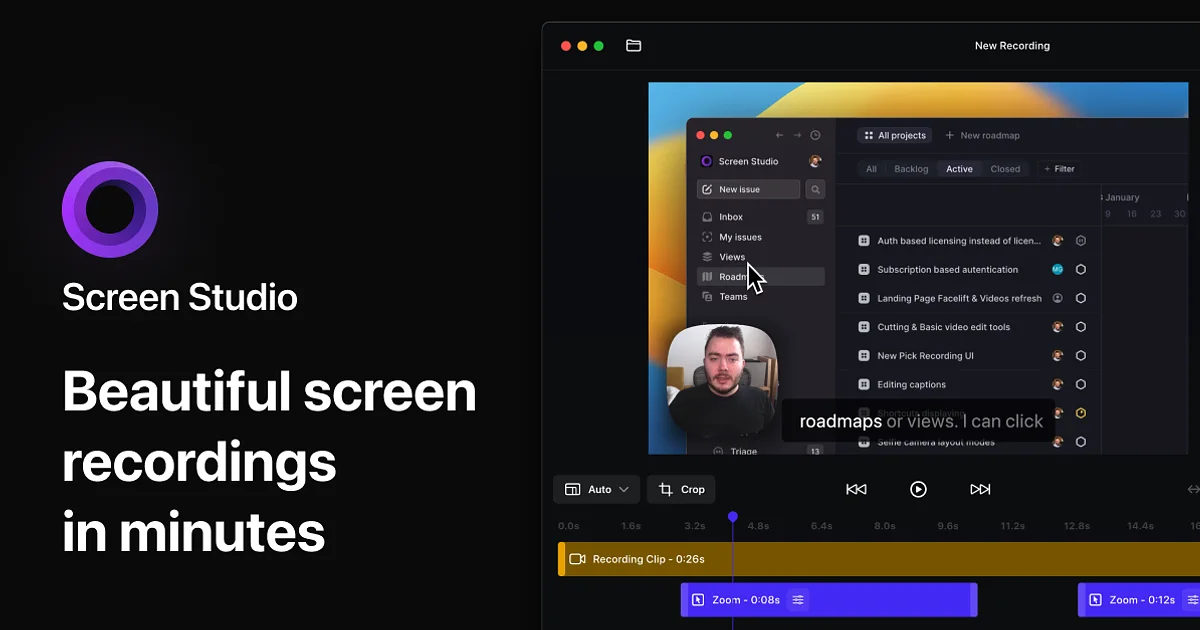 Screen Studio app preview
