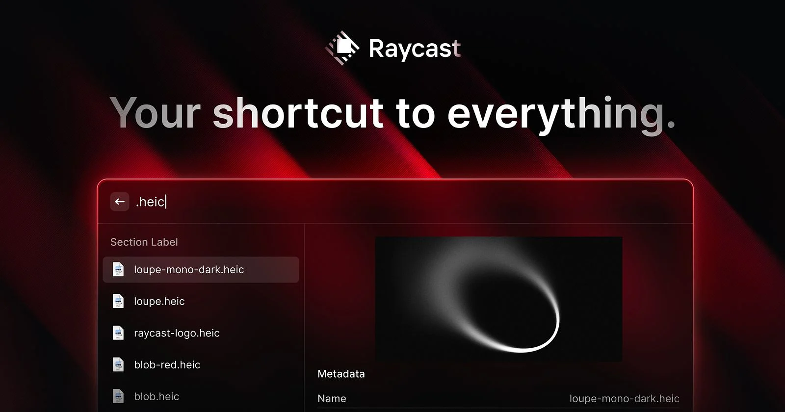 Raycast product preview