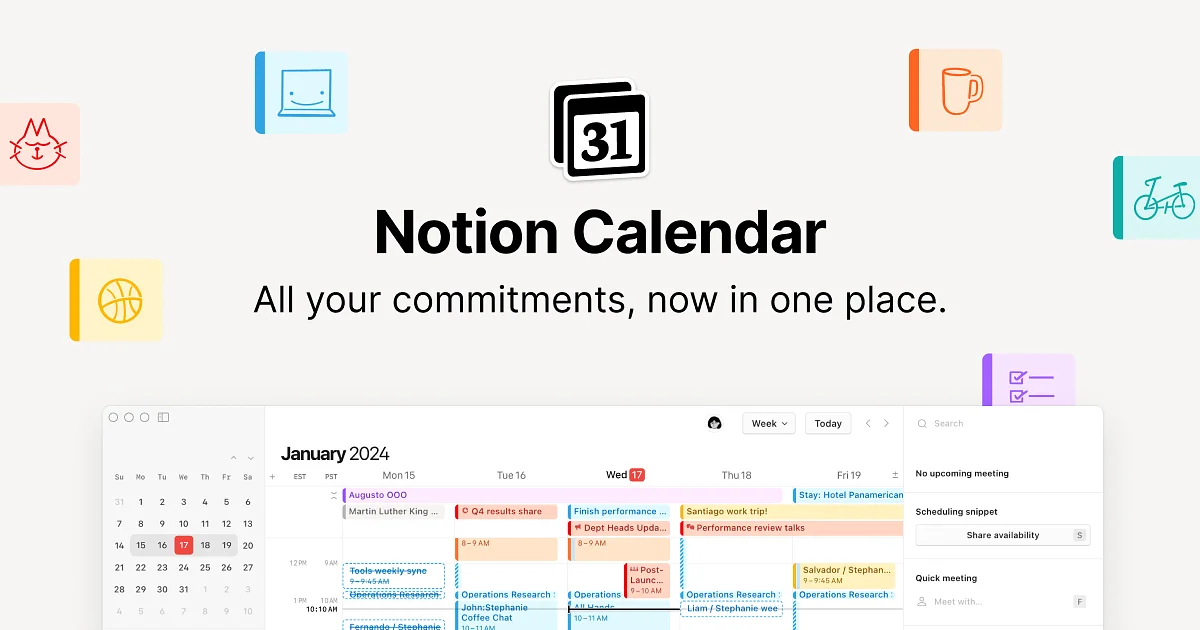 Notion Calendar app preview