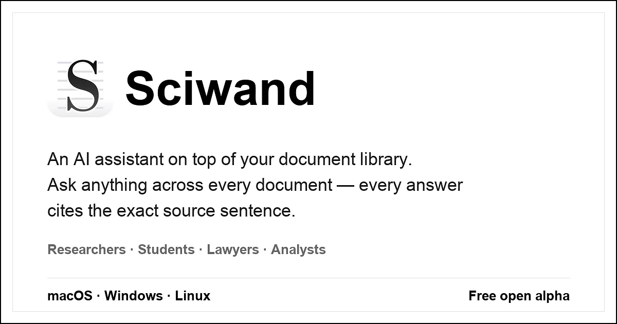 Sciwand app preview