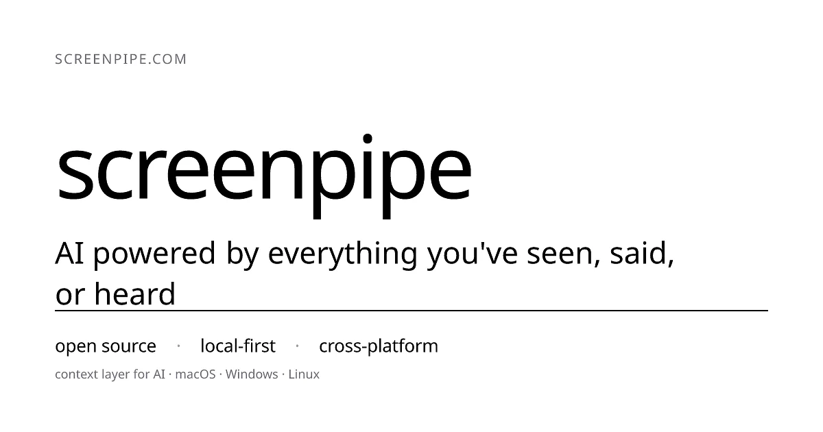 Screenpipe app preview