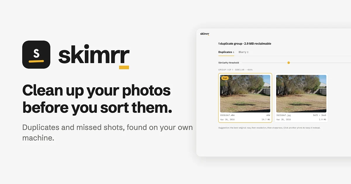 Skimrr product preview