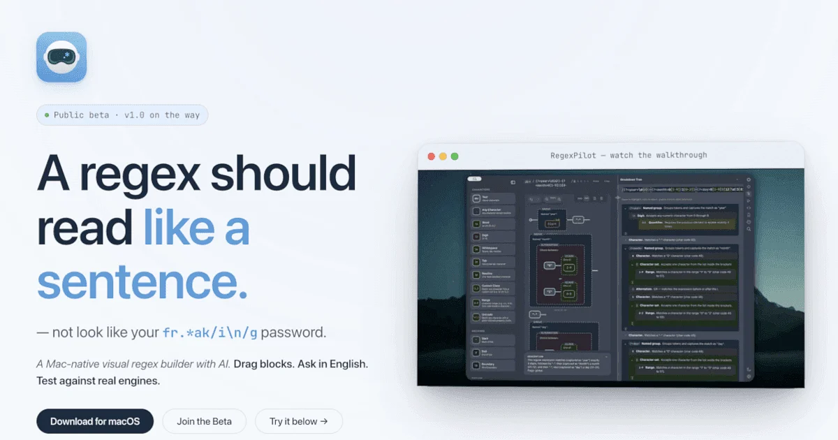 RegexPilot product preview